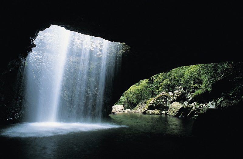  Natural Bridge rock formation in Springbrook National Park. Image: Tourism and Events Queensland.