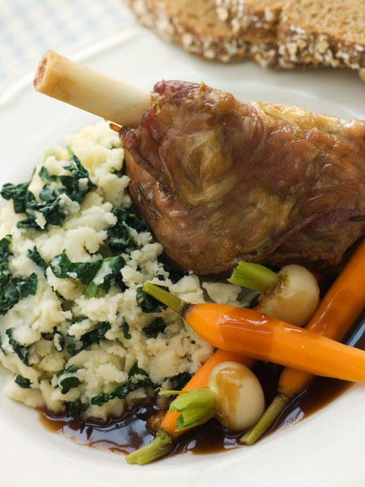 Traditional irish lamb roast for st patrick's day