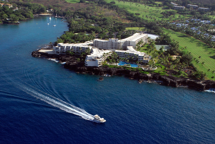 aerial view of sheraton keauhou hawaii