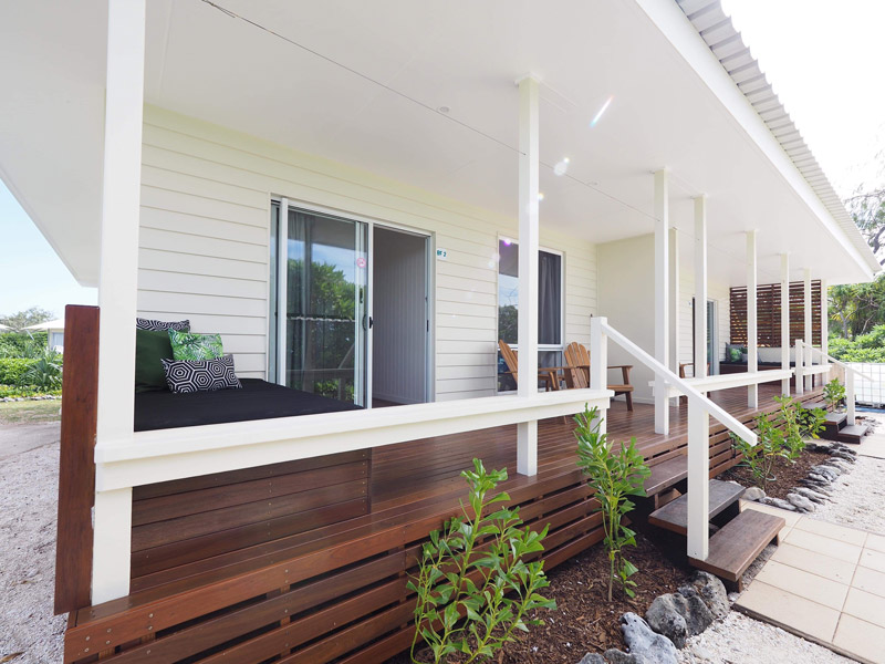 The beachfront units Lady Elliot island. Photo: Paula Albers