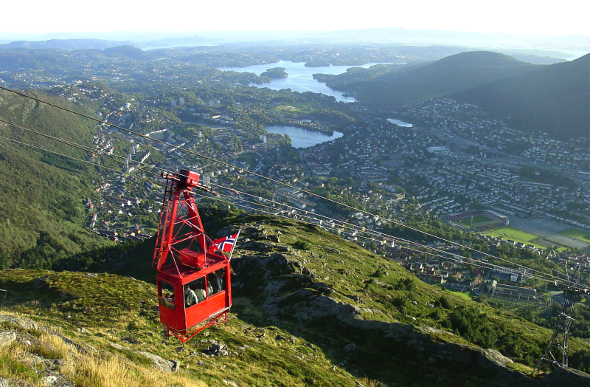 The cable car in Bergen