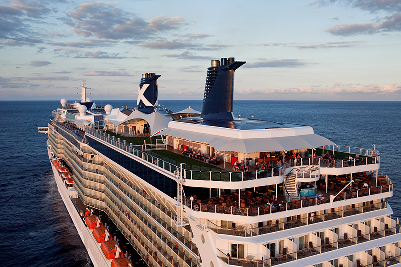 Aerial view of Celebrity Eclipse cruise ship