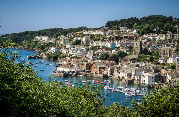 The village of Fowey in Cornwall, England.