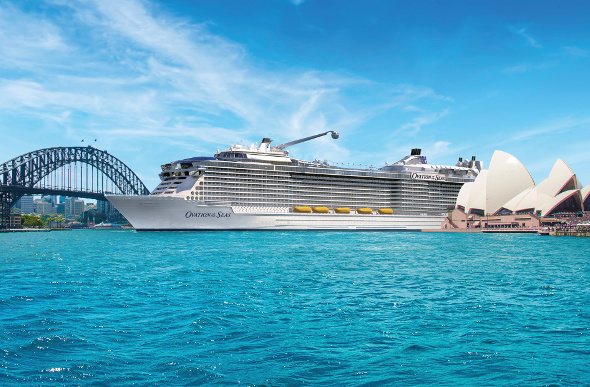 The cruise ship Ovation of the Seas at Sydney Harbour.