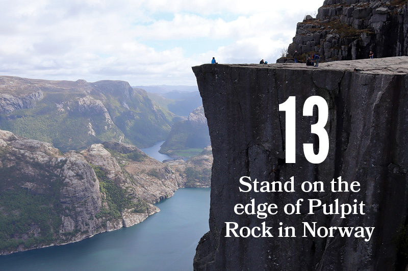 cliff of pulpit rock in norway 