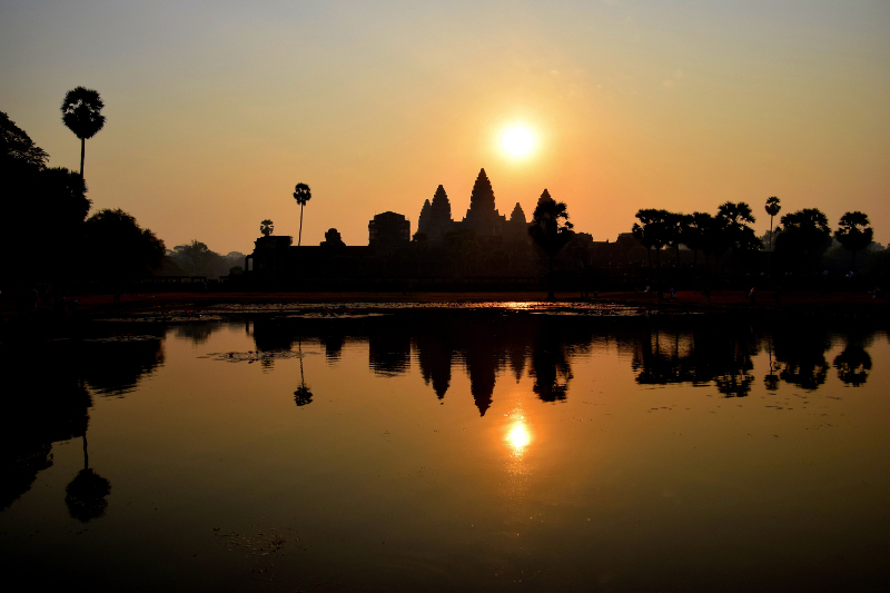 Angkor Wat at sunrise.