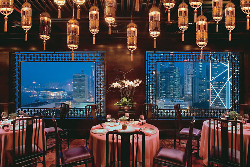 Man Wah restaurant at Mandarin Oriental Hong Kong.