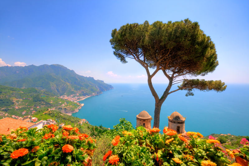 Amalfi Coast view from Ravello.
