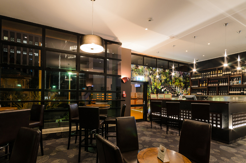 The bar at Thorndon Wellington by Rydges.