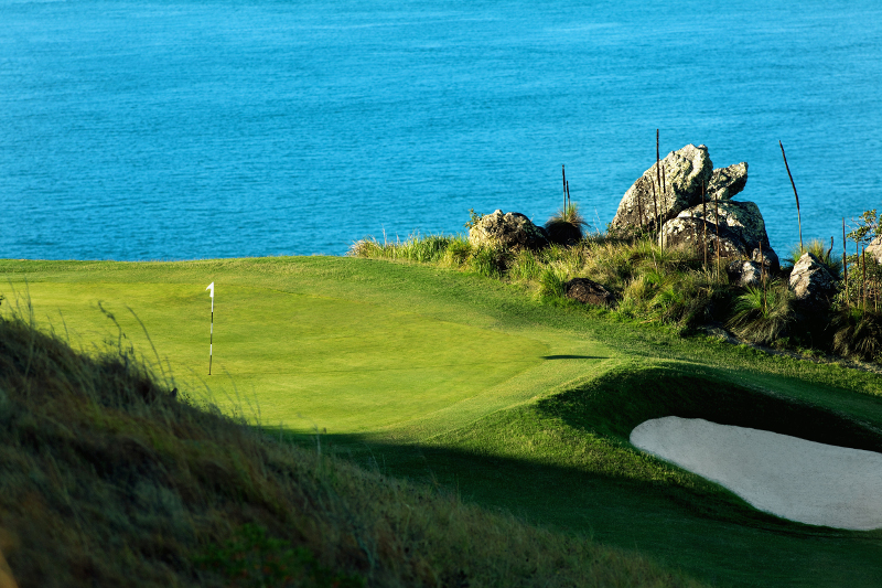 A golf green at Hamilton Island Golf Club.