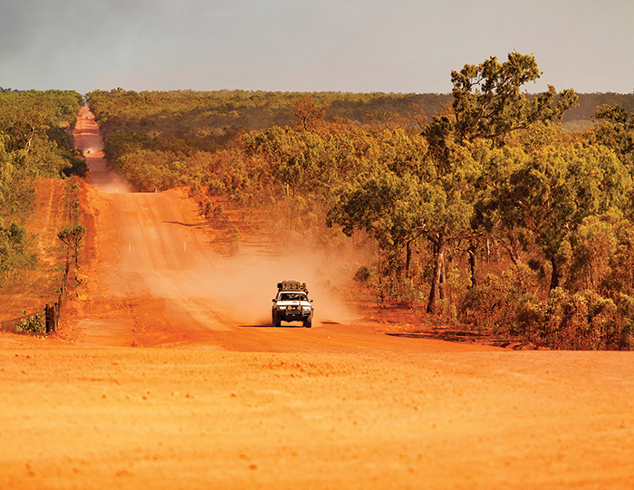 inland red dirt roads of far north queensland