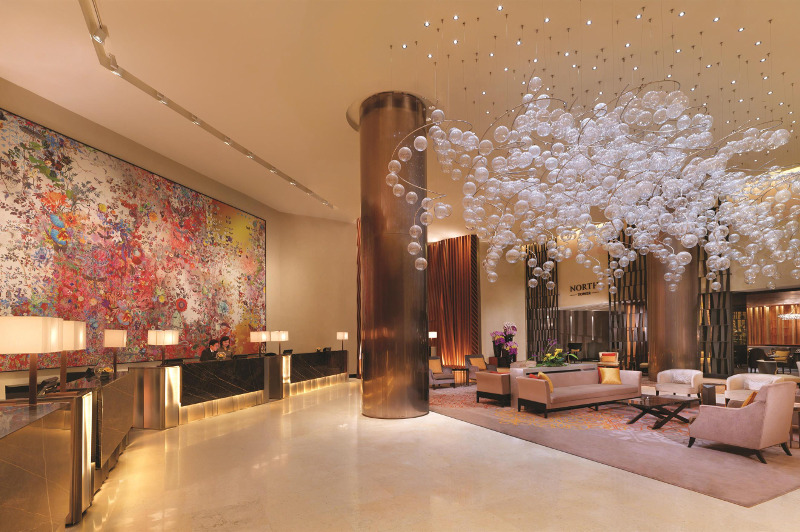 Lobby of Fairmont Hotel Singapore