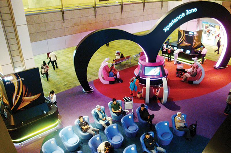 Entertainment zone at Singapore Changi Airport