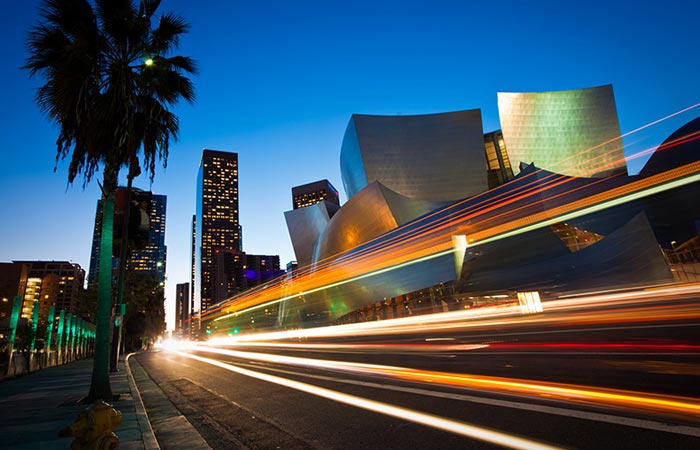 Downtown LA at night