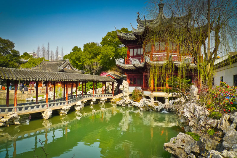 The Pavilion of Listening to Billows in Yu Garden, Shanghai, China