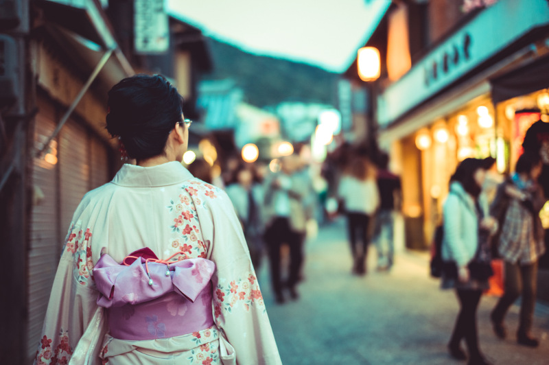 Japanese woman in Kyoto