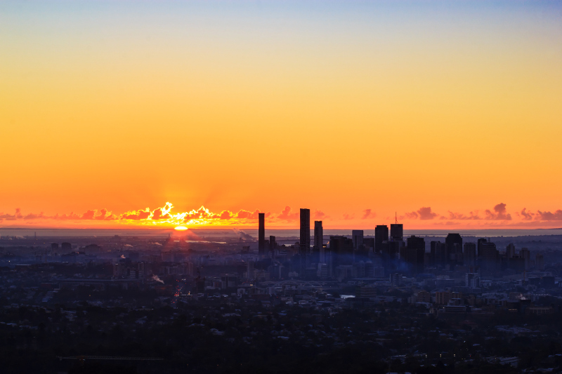 Sunrise over Brisbane