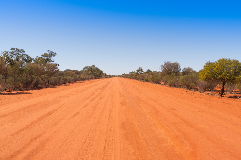 Dirt road outside of Bourke New South Wales