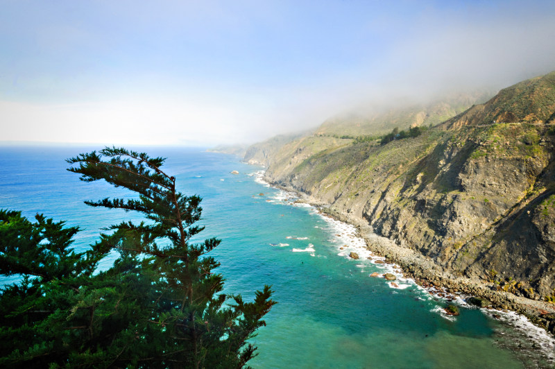 Big Sur coastline at Ragged Point, California. 