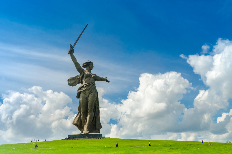 Motherland monument in Volgograd, Russia.