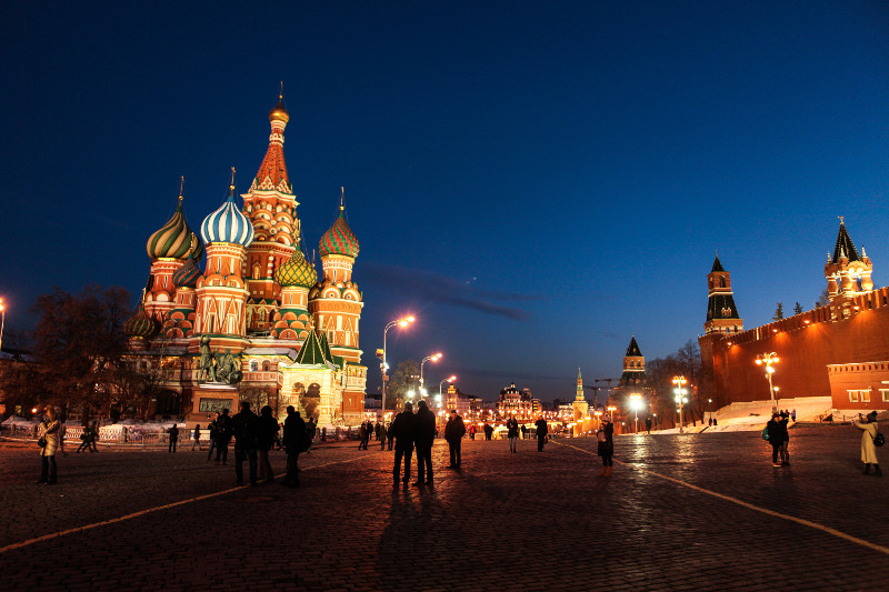 Moscow’s iconic church: St Basil’s Cathedral in Red Square. Russia
