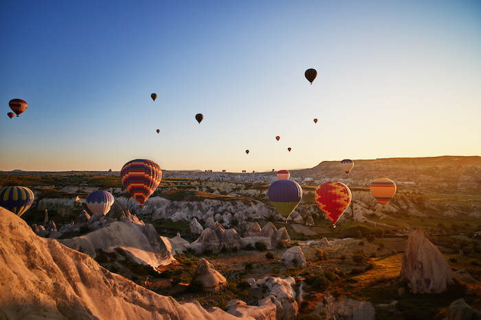 hot air balloons in cappadocia - romantic travel experiences for valentines day