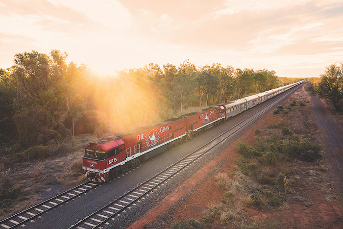The Ghan travels through the Australian outback between Darwin and Adelaide - 14 romantic travel experiences for valentines day