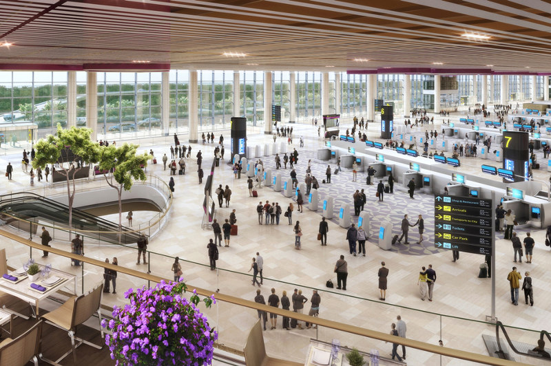 Artist's impression of interior of Changi Airport