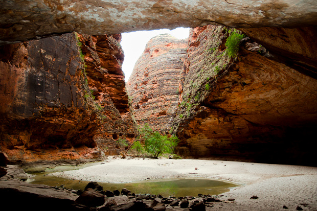 An opening amid the unique Bungle Bungle formations