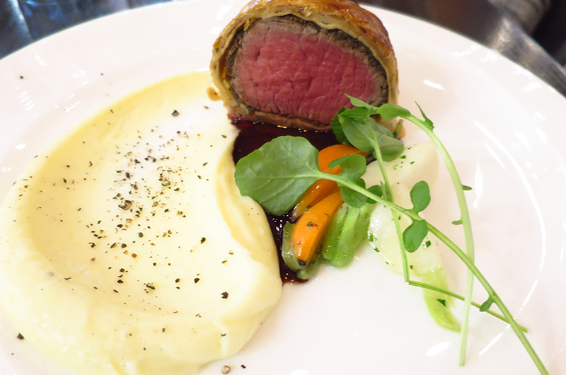 Beef Wellington at Gordon Ramsay Hell's Kitchen restaurant in Las Vegas