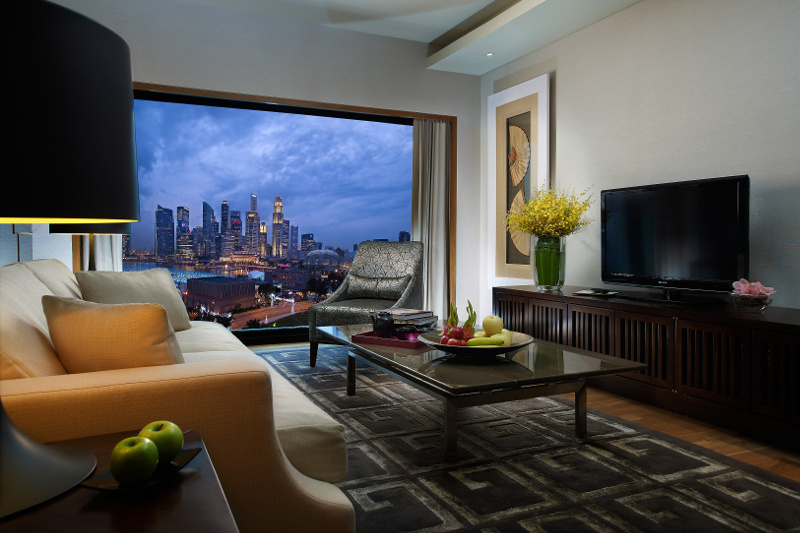 Interior of suite at Mandarin Oriental Hotel Singapore