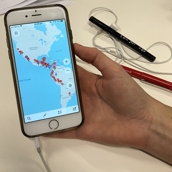 MapsMe app on a smartphone.