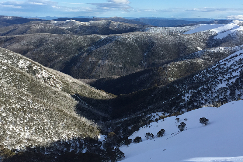 View of Mount Hotham from the chairlift