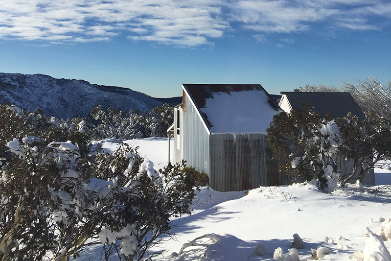 A snow-covered cabin in Mount Hotham