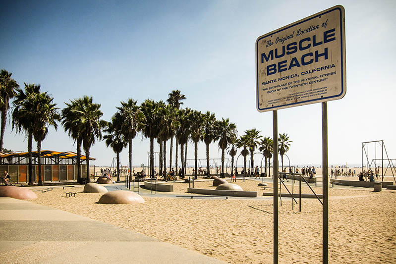 The famous Muscle Beach in LA