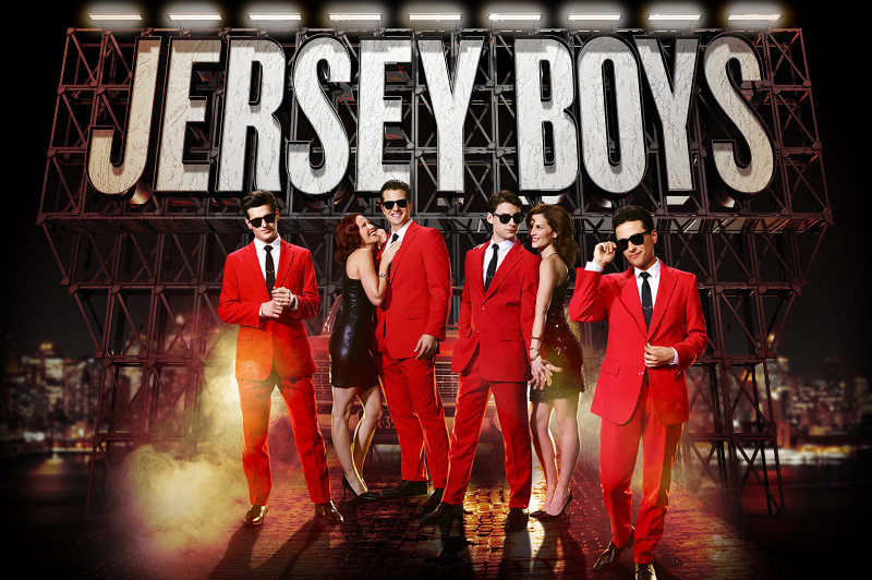 A poster for the Broadway musical Jersey Boys.