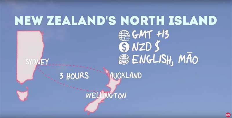 New zealand map currency language time zone