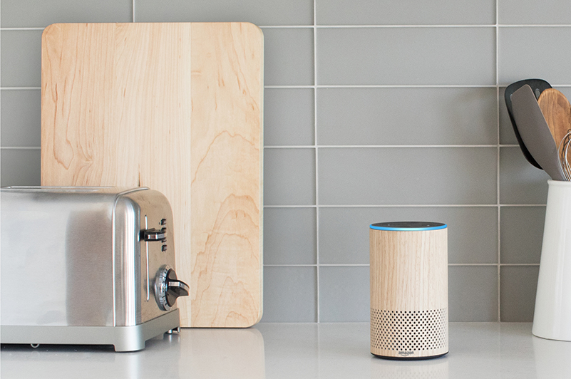 Amazon Echo on kitchen counter