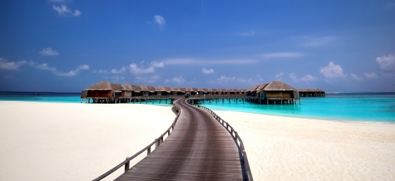 Overwater bungalows, Maldives