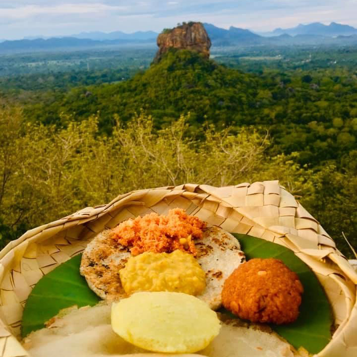 Typical Sri Lankan breakfast at Pidurangala Rock