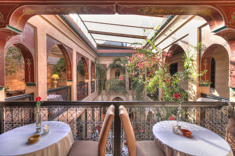 dining in luxury hotel in Marrakesh