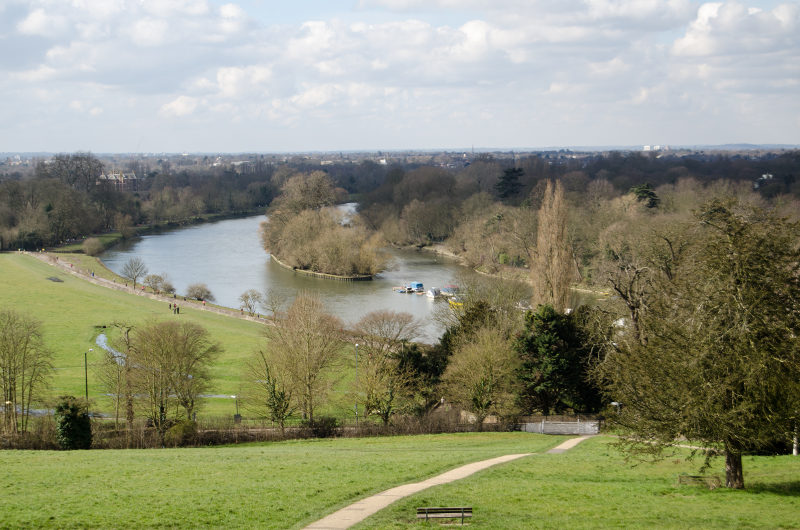 view of the thames river at richmond, london