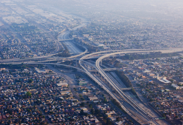 Freeways near LAX Los Angeles International Airport
