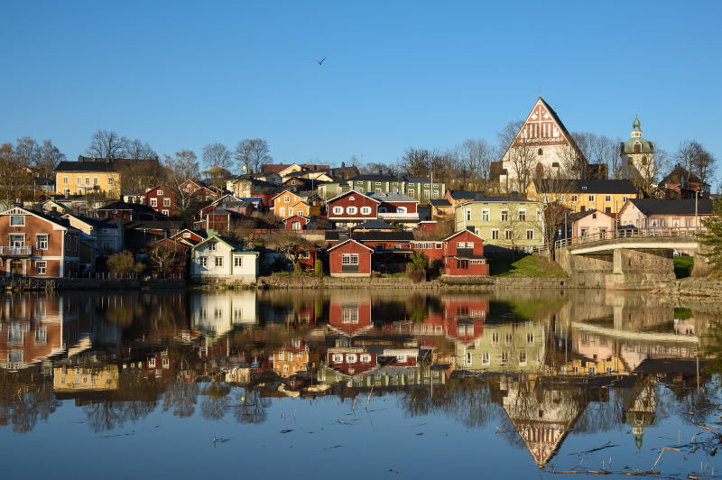 Traditional old town of Porvoo, Finland