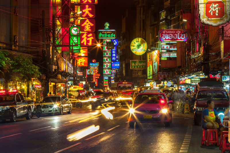 Bangkok's Chinatown at night, Thailand