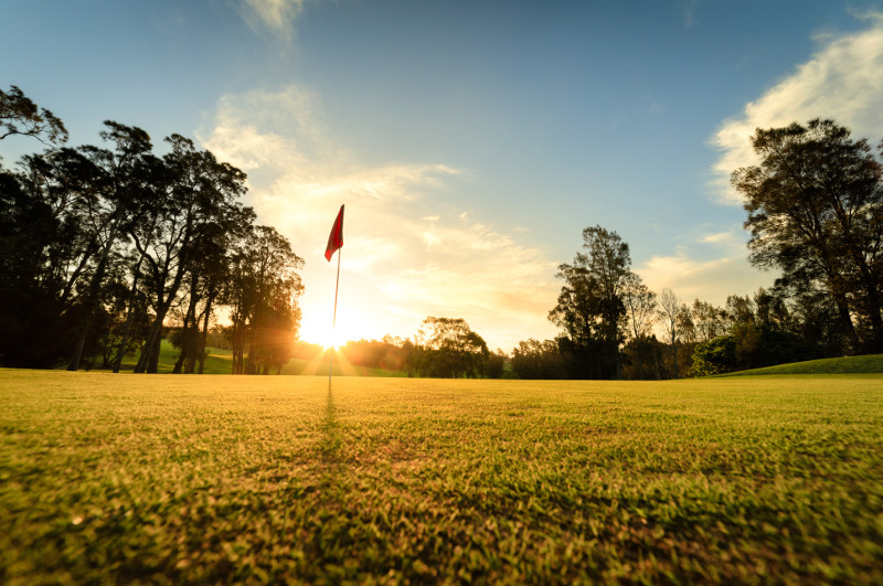 golf course at dawn australia