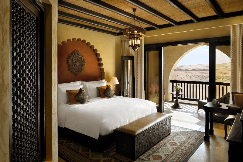 luxury hotel room in desert