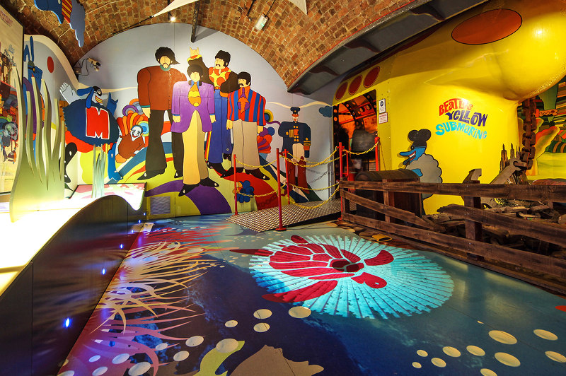 The Yellow Submarine exhibit at The Beatles Story, Liverpool.
