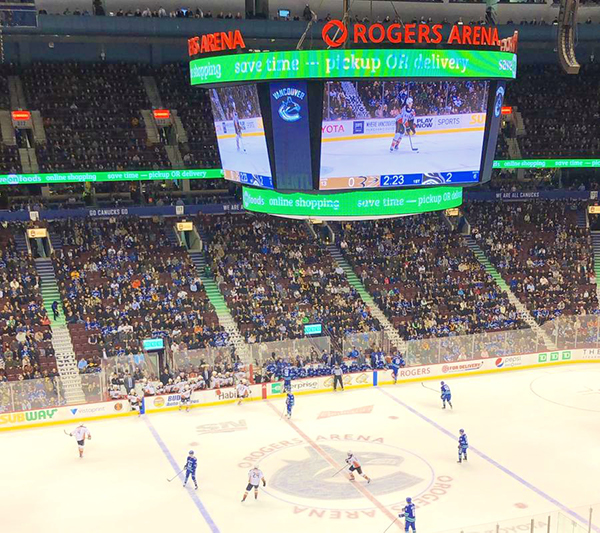 vancouver canucks game at Rogers Arena