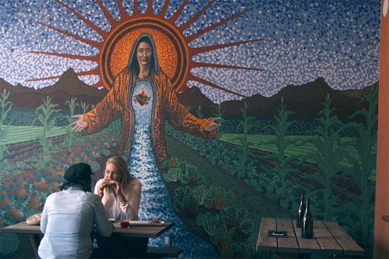 Two women eat at Gracias Madre in San Francisco.